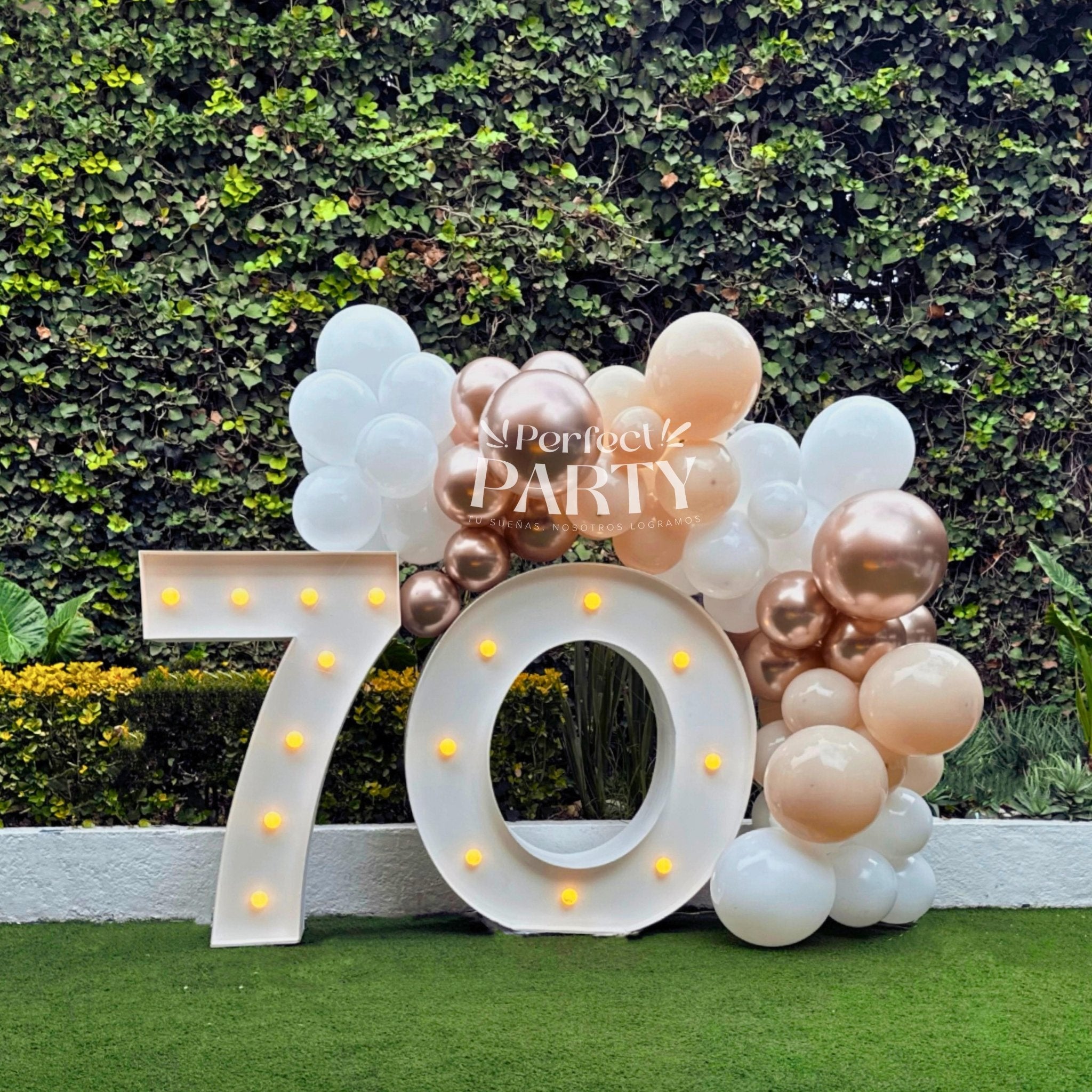 Letras con LED - Cumpleaños 70 - Perfect Party